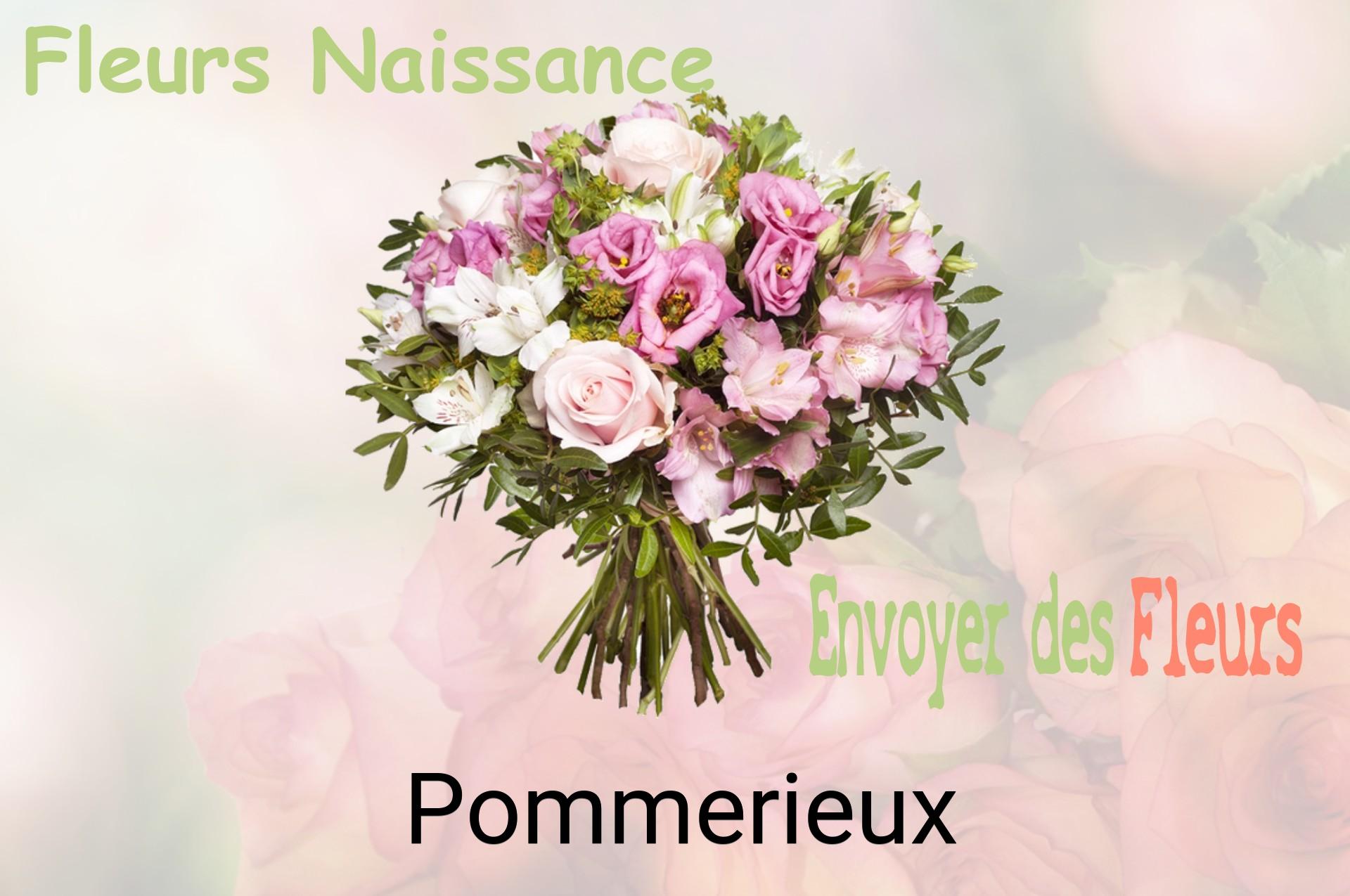 Bouquet de fleurs de naissance livré à Pommerieux